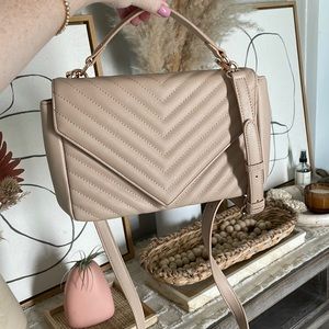 Daisy Rose Women's Quilted Top Handle Shoulder Crossbody Bag